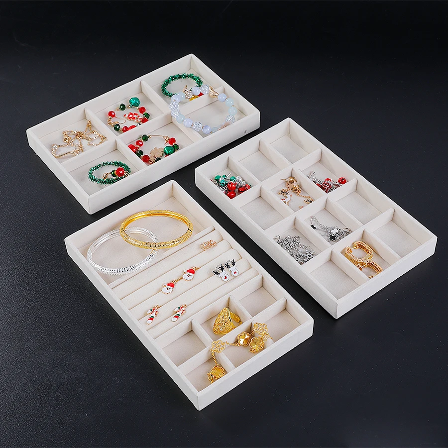 1PC, Flocking Jewelry Box Jewelry Tray, Color: Beige
1PC, Flocking Jewelry Box Jewelry Tray, Color: Beige