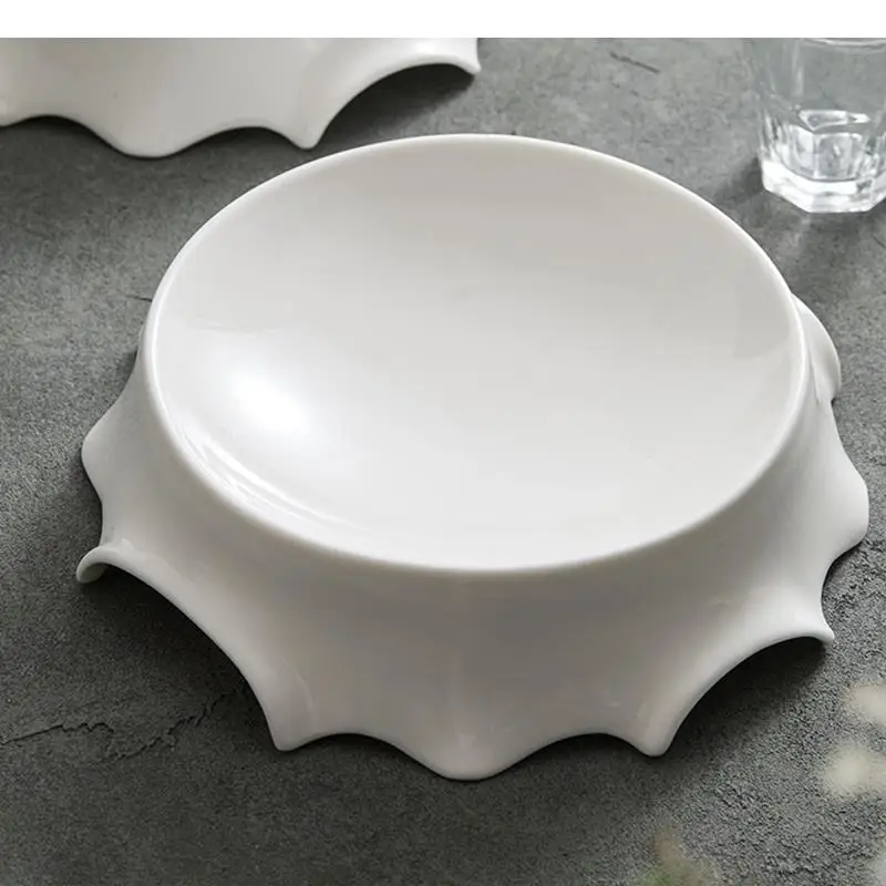 Pure White Irregular Ceramic Tree Stump Plate Dessert Sushi Pasta Plates Molecular Cuisine Specialty Tableware
Pure White Irregular Ceramic Tree Stump Plate Dessert Sushi Pasta Plates Molecular Cuisine Specialty Tableware