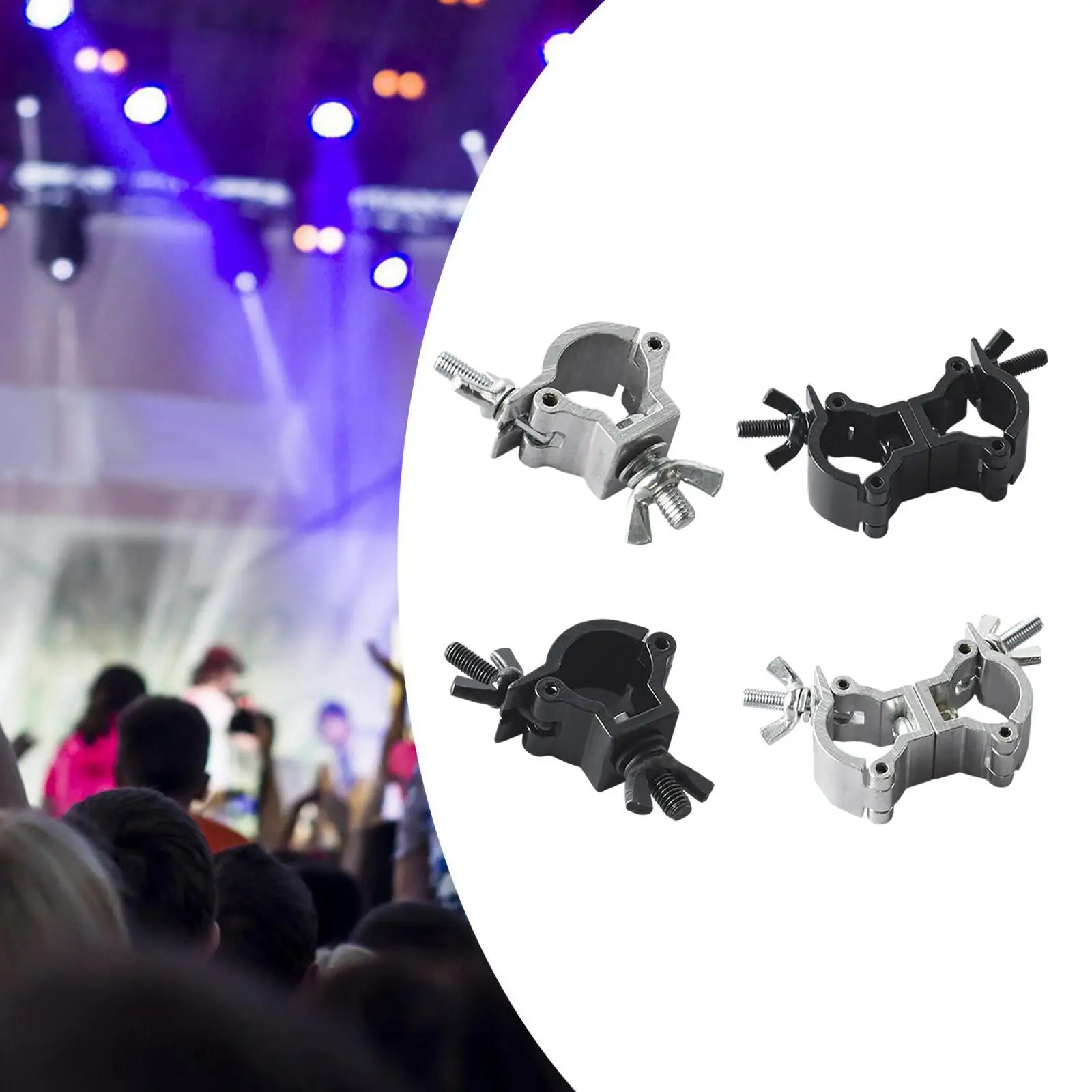 Stage Lighting Clamp Heavy Duty for Bar Light Hanging Hook 15kg Capacity for 18-21mm Tube/Pipe for DJ Lighting Stage Accessories
Stage Lighting Clamp Heavy Duty for Bar Light Hanging Hook 15kg Capacity for 18-21mm Tube/Pipe for DJ Lighting Stage Accessories
