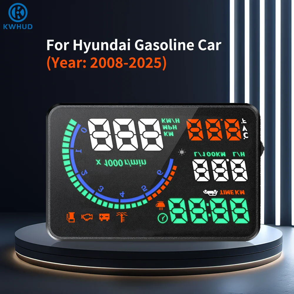 KWHUD HUD Head Up Display OBD2 Speedometer RPM Tachometer Windshield Speed Projector for Hyundai i30/IX35/Azera/Accent 2008-2024
KWHUD HUD Head Up Display OBD2 Speedometer RPM Tachometer Windshield Speed Projector for Hyundai i30/IX35/Azera/Accent 2008-2024