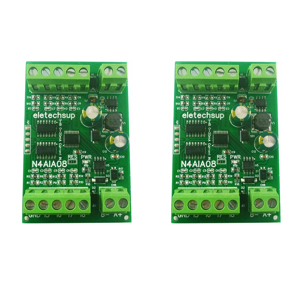 2PCS 8-24CH 4-20MA To RS485 Current Analog Input Collector Module MODBUS RTU Board For PT100 K Thermocouple Pressure Sensor
2PCS 8-24CH 4-20MA To RS485 Current Analog Input Collector Module MODBUS RTU Board For PT100 K Thermocouple Pressure Sensor