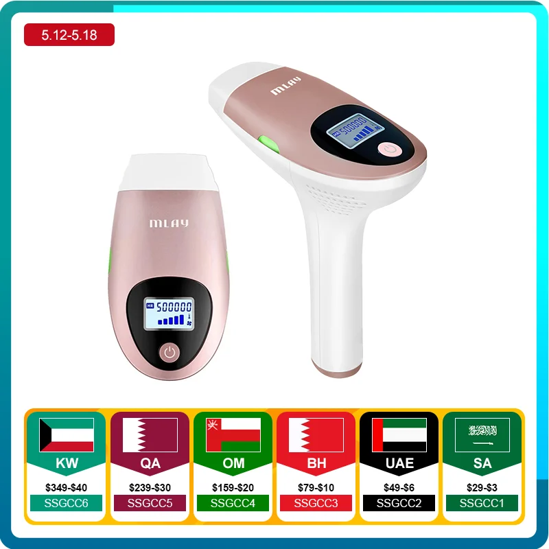 MLAY T3 Laser Hair Removal Device IPL Laser Epilator with 500000 Shots Home Use Facail Bikinis Painless Laser Hair Removal
MLAY T3 Laser Hair Removal Device IPL Laser Epilator with 500000 Shots Home Use Facail Bikinis Painless Laser Hair Removal