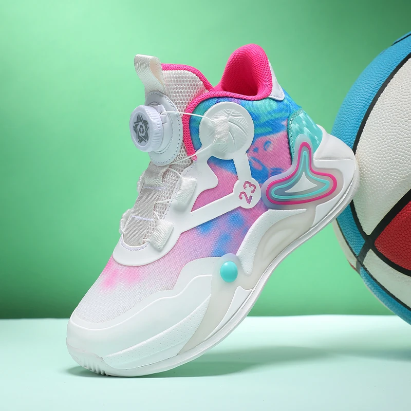 Swivel Buckle Kids Basketball Shoes Breathable Mesh Boys Sneakers Girls Flats School Sport Shoes Children Casual Basket Trainers
Swivel Buckle Kids Basketball Shoes Breathable Mesh Boys Sneakers Girls Flats School Sport Shoes Children Casual Basket Trainers
