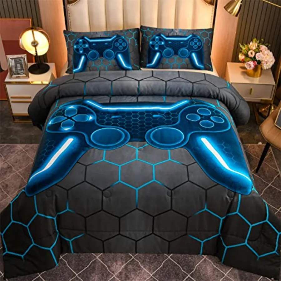 Gamer Bedding Sets for Boys Girls Size 5Pcs Bed in a Bag Lightweight Gaming Comforter Set
Gamer Bedding Sets for Boys Girls Size 5Pcs Bed in a Bag Lightweight Gaming Comforter Set