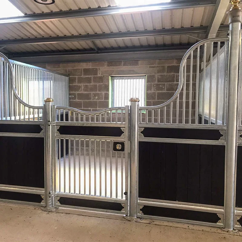 Horse Equipment Powder Coated Surface Horse Stall Fronts Stable Bamboo Wood Horse Stable Front Panel
Horse Equipment Powder Coated Surface Horse Stall Fronts Stable Bamboo Wood Horse Stable Front Panel