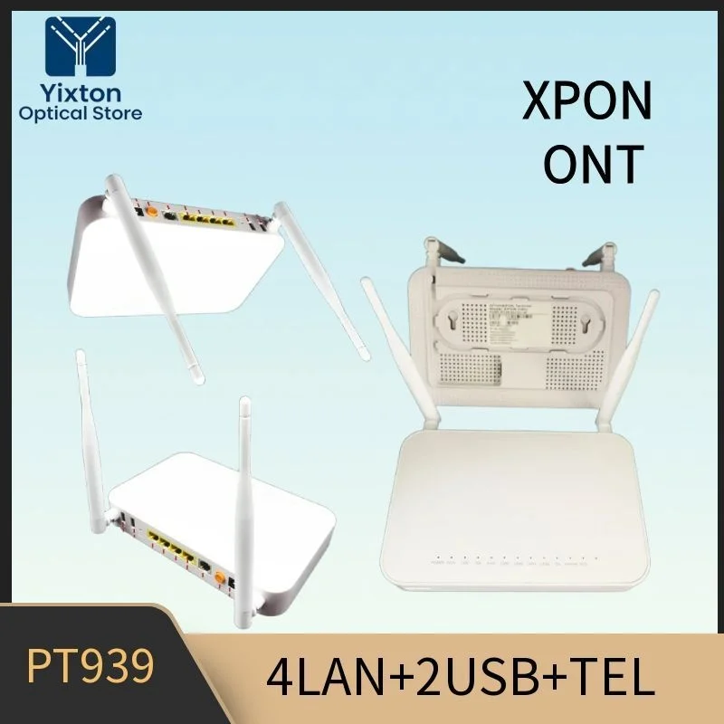 ONT XPON ONU High Quality ONU PT939G 5G XPON ONT 1GE+3FE+2USB+TEL 2.4G&5G WIFI Optical Network Terminal Without power 5pcs
ONT XPON ONU High Quality ONU PT939G 5G XPON ONT 1GE+3FE+2USB+TEL 2.4G&5G WIFI Optical Network Terminal Without power 5pcs