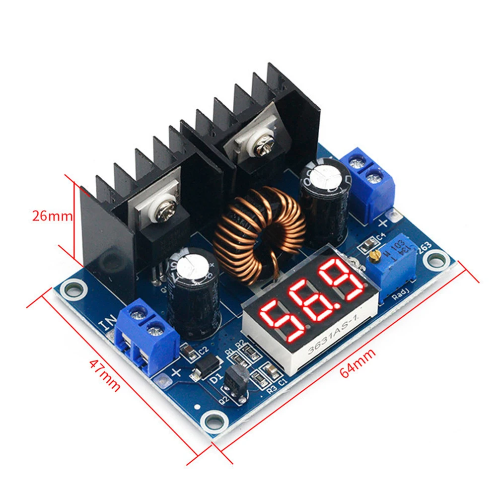 Совместимый с XL4016E1 DC-DC понижающий преобразователь 8А с дисплеем напряжения и тока для стабильной работы
Совместимый с XL4016E1 DC-DC понижающий преобразователь 8А с дисплеем напряжения и тока для стабильной работы