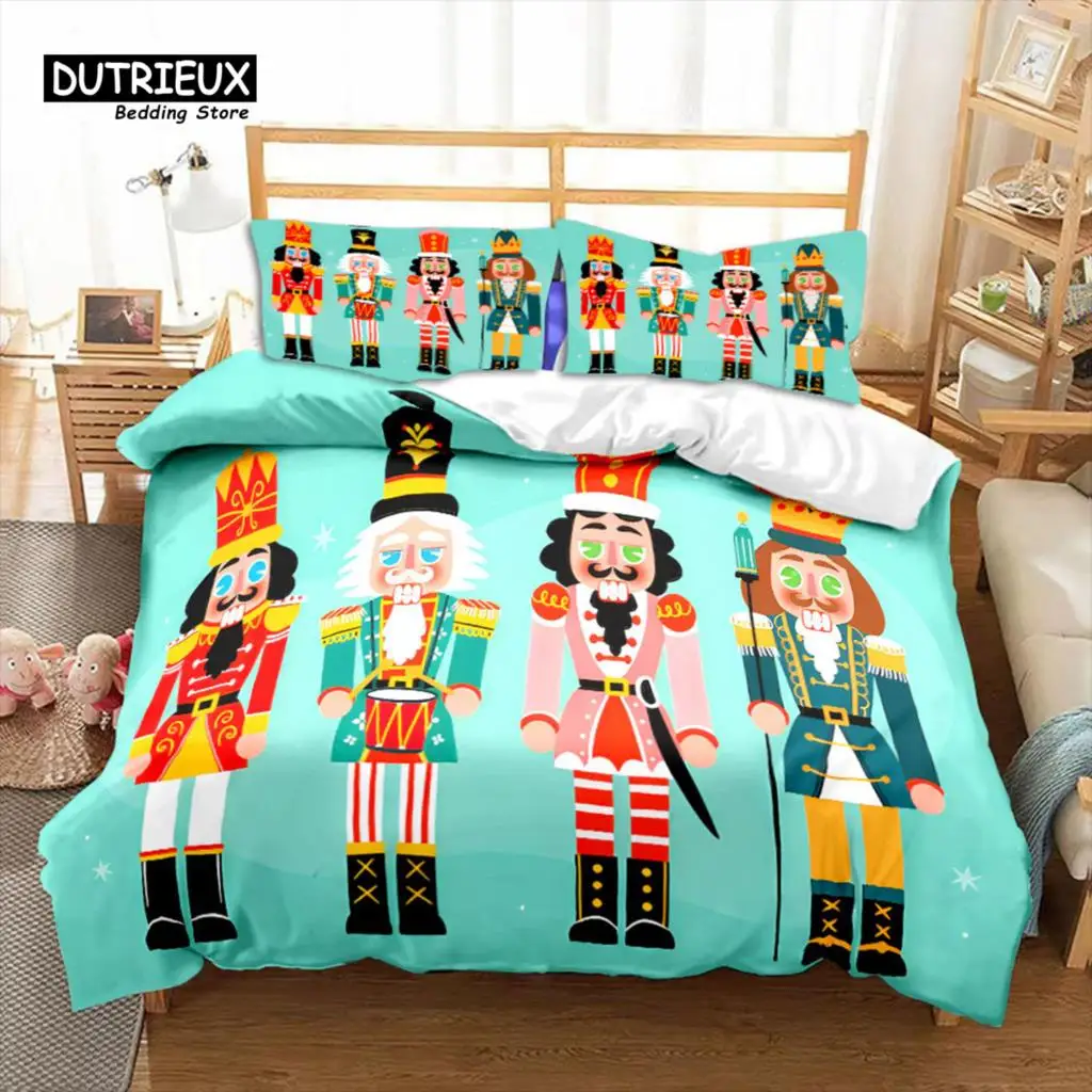 Nutcracker Duvet Cover Set Christmas Bedding Set Cartoon Royal Guarder Comforter Cover New Year Festival Quilt Cover King Size
Nutcracker Duvet Cover Set Christmas Bedding Set Cartoon Royal Guarder Comforter Cover New Year Festival Quilt Cover King Size