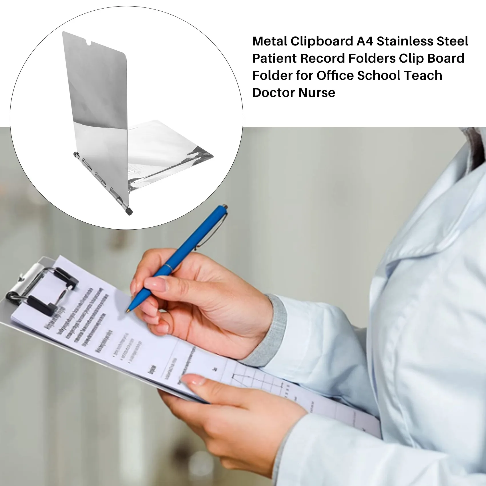 Superior-Metal Clipboard A4 Stainless Steel Patient Record Folders Clip Board Folder For Office School Teach Nurse
Superior-Metal Clipboard A4 Stainless Steel Patient Record Folders Clip Board Folder For Office School Teach Nurse