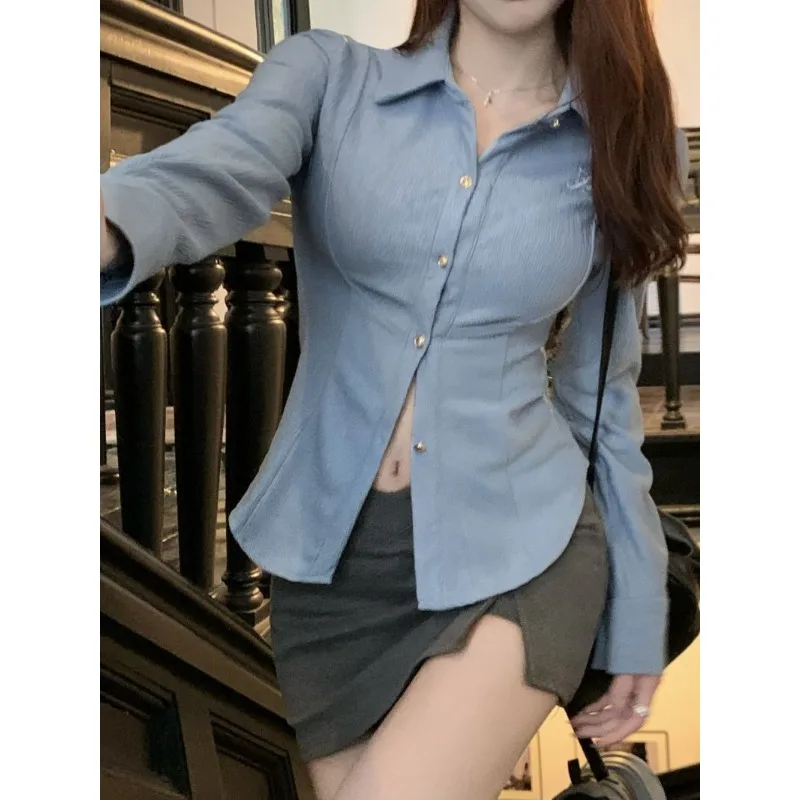 Рубашка с воротником-поло во французском стиле, женская весенне-осенняя дизайнерская талия, милый топ для девочек
Рубашка с воротником-поло во французском стиле, женская весенне-осенняя дизайнерская талия, милый топ для девочек