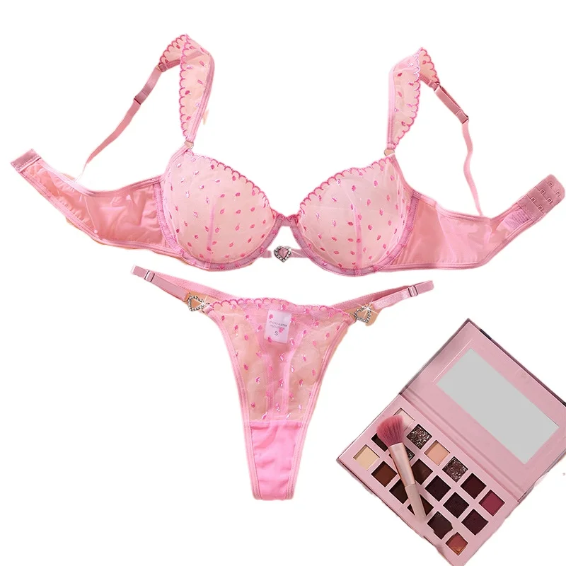 Delicate Embroidery Romantic Women's Underwear Daring Lingerie for Women Pink Tulle Bra and Panties Set Intimate Sexy Lingerie
Delicate Embroidery Romantic Women's Underwear Daring Lingerie for Women Pink Tulle Bra and Panties Set Intimate Sexy Lingerie