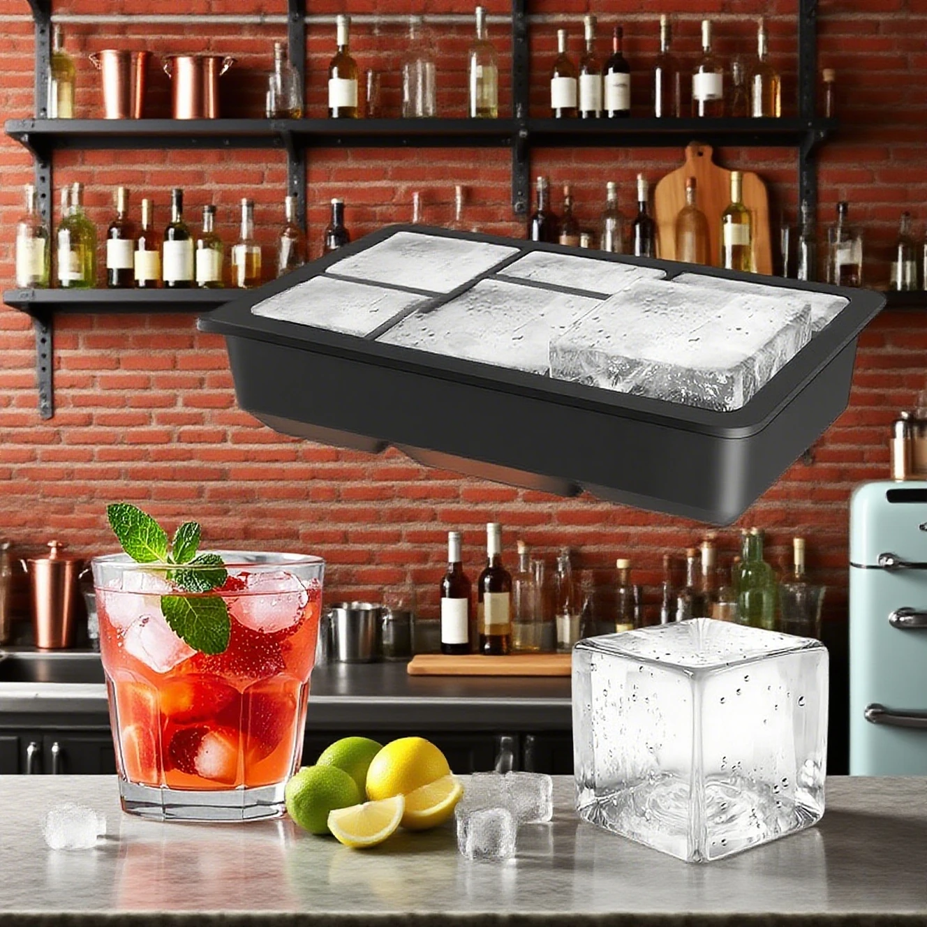 Large Silicone Ice Cube Tray With Lid, Reusable Easy Release 2" Square&spherical Ice Cubes for Cocktail, Whiskey Ice Cubes Mold
Large Silicone Ice Cube Tray With Lid, Reusable Easy Release 2" Square&spherical Ice Cubes for Cocktail, Whiskey Ice Cubes Mold