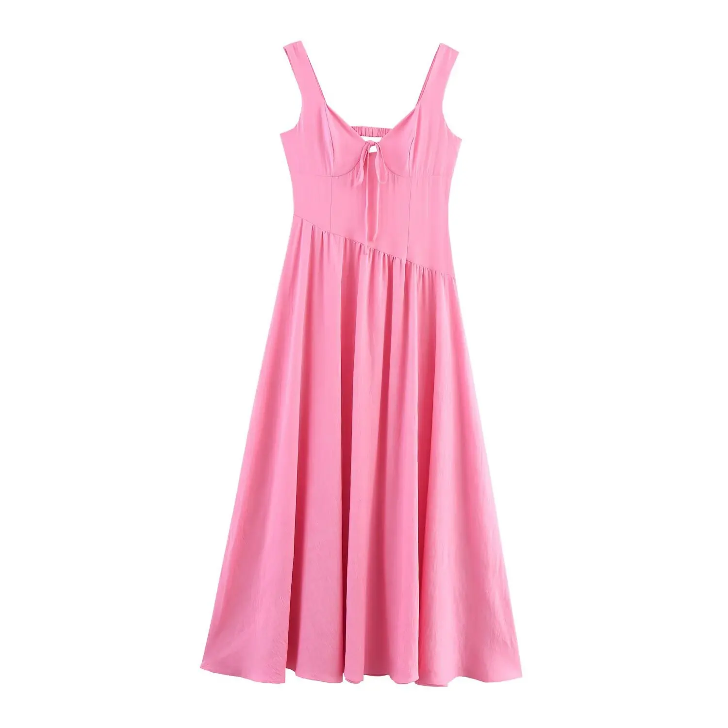 2025 Summer Women's Dress Pink Lace-up V-neck Backless Suspender Dresses Casual Boho Beach Vacation Long Dress
2025 Summer Women's Dress Pink Lace-up V-neck Backless Suspender Dresses Casual Boho Beach Vacation Long Dress