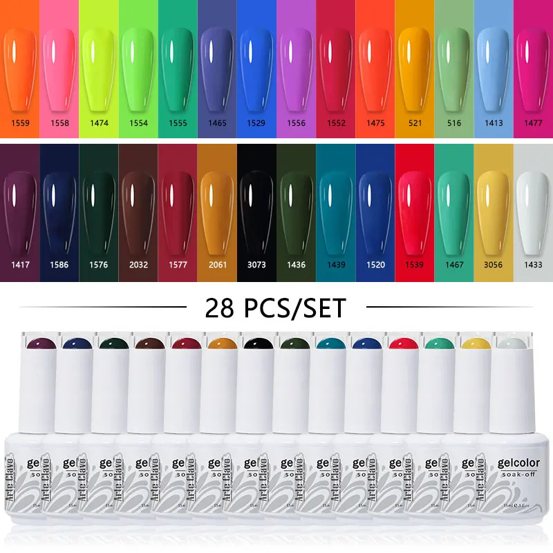 Arte Clavo 28 Colors Gel Nail Polish Set 15ML Colorful Semi Permanent UV Gel Manicure Set Nail Art Varnish Kits Pour Les Ongles
Arte Clavo 28 Colors Gel Nail Polish Set 15ML Colorful Semi Permanent UV Gel Manicure Set Nail Art Varnish Kits Pour Les Ongles