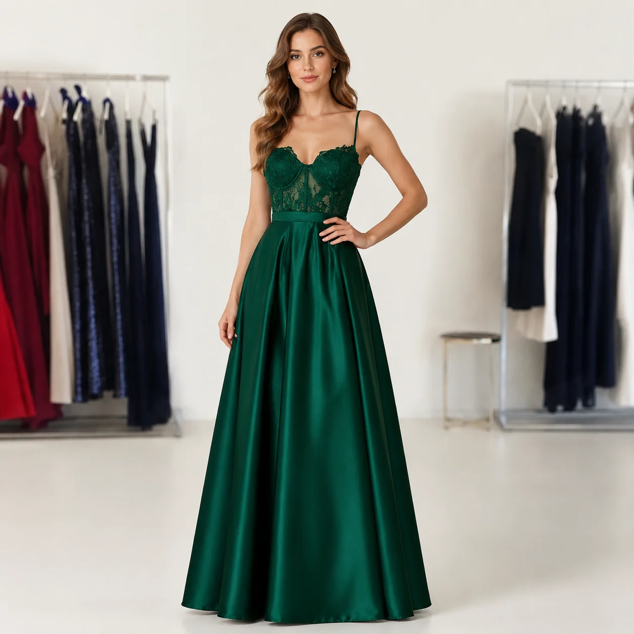 Luxurious Backless Evening Prom Dresses A line Sweetheart Spaghetti Straps Long Floor-Length Imitation satin With Appliqued
Luxurious Backless Evening Prom Dresses A line Sweetheart Spaghetti Straps Long Floor-Length Imitation satin With Appliqued
