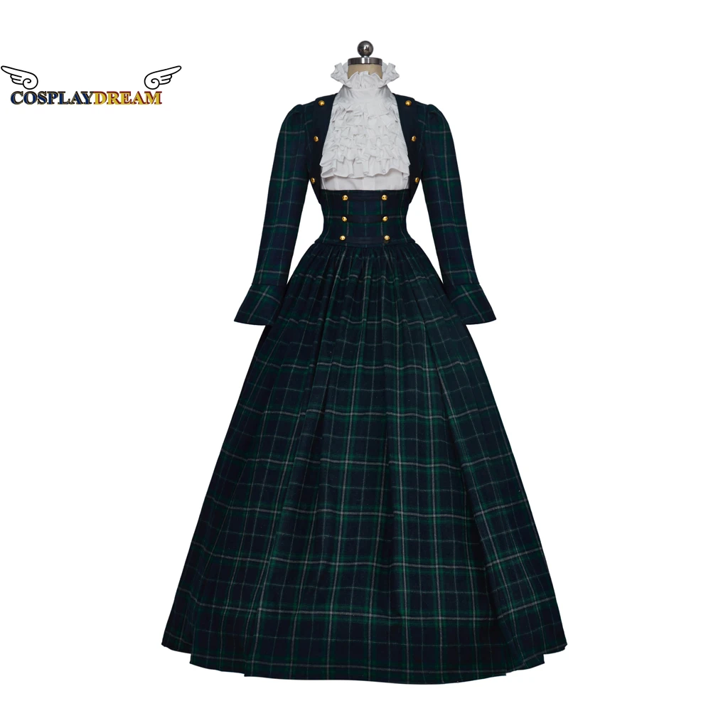 Christmas Caroler Caroling Cosplay Costume Green Plaid Rococo Skirt Top Suit Masquerade Dress Victorian Medieval Costume Women
Christmas Caroler Caroling Cosplay Costume Green Plaid Rococo Skirt Top Suit Masquerade Dress Victorian Medieval Costume Women