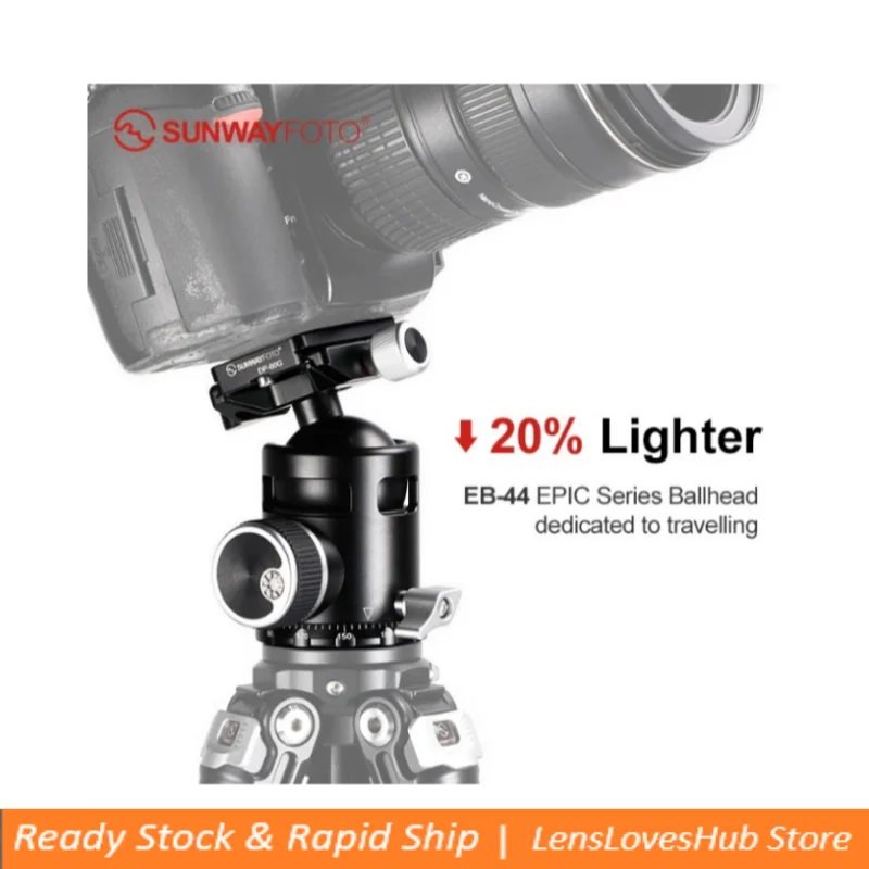 SUNWAYFOTO EB-44 Tripod Ball Head EPIC Series Traveller Ballhead Is Specially Designed for Travelling.
SUNWAYFOTO EB-44 Tripod Ball Head EPIC Series Traveller Ballhead Is Specially Designed for Travelling.