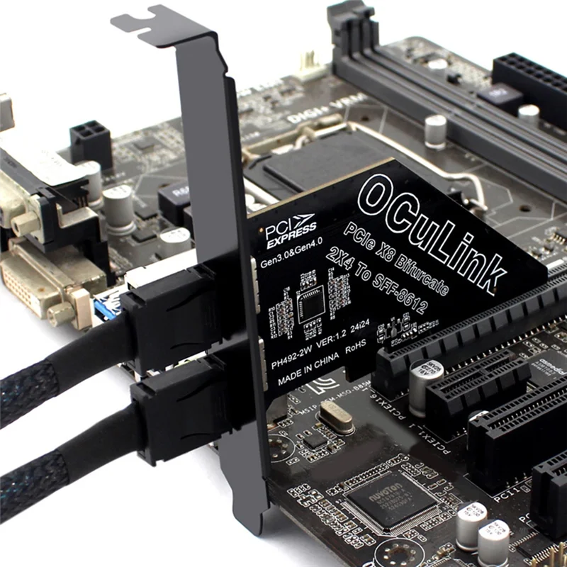Карта адаптера SFF 8611 и 8612 Pcie 4.0 X8 к Oculink к SFF-8639 U.2 SSD Поддержка конвертации SFF-8639 U.2 SSD 2-портовая карта расширения
Карта адаптера SFF 8611 и 8612 Pcie 4.0 X8 к Oculink к SFF-8639 U.2 SSD Поддержка конвертации SFF-8639 U.2 SSD 2-портовая карта расширения
