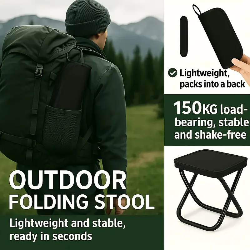 Compact Portable Folding Stool with Lightweight Durable Iron Frame for Camping Picnic Fishing
Compact Portable Folding Stool with Lightweight Durable Iron Frame for Camping Picnic Fishing
