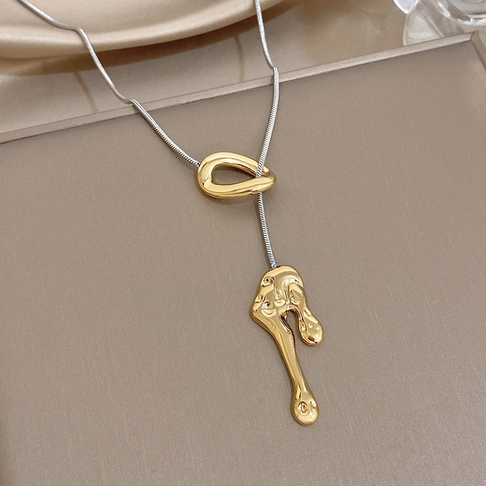 Freetry Minimalist O-shaped Buckle Irregular Drip Stainless Steel Necklace for Women Waterproof Sweater Chain Party Jewelry Gift
Freetry Minimalist O-shaped Buckle Irregular Drip Stainless Steel Necklace for Women Waterproof Sweater Chain Party Jewelry Gift