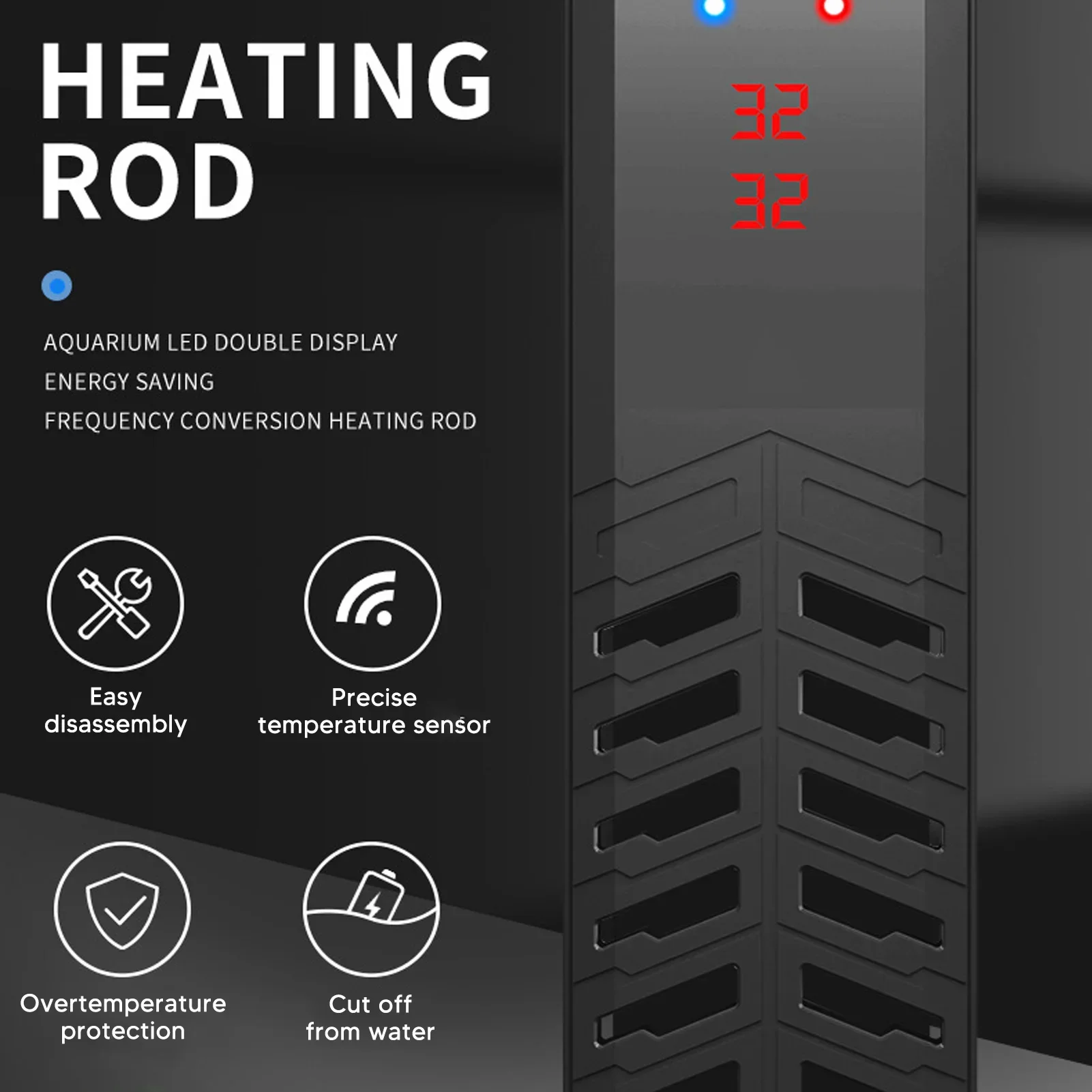 500W 800W 1000W 1200W Automatic Adjustable Temperature Thermostat Heater Rod EU/UK Plug Aquarium Fish Tank Water Heat
500W 800W 1000W 1200W Automatic Adjustable Temperature Thermostat Heater Rod EU/UK Plug Aquarium Fish Tank Water Heat