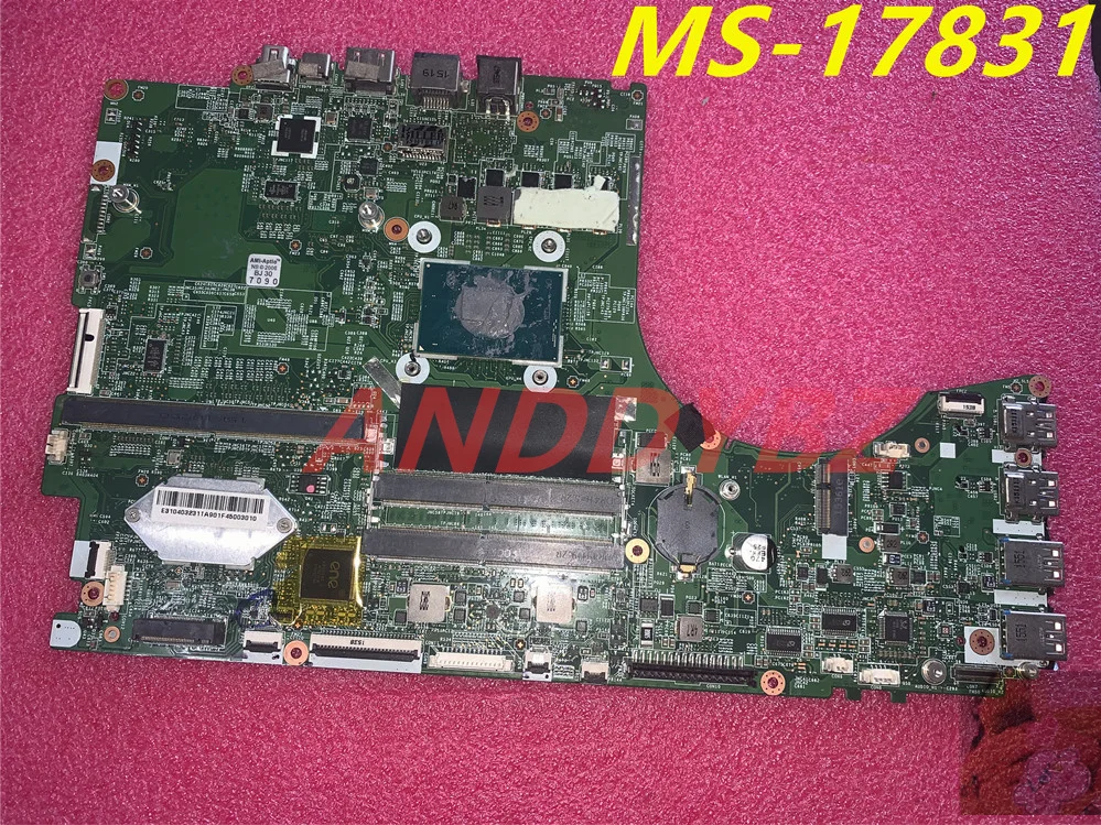 Бывшая в употреблении модель 1,0 для материнской платы ноутбука MSI GT72 GT72S
Бывшая в употреблении модель 1,0 для материнской платы ноутбука MSI GT72 GT72S