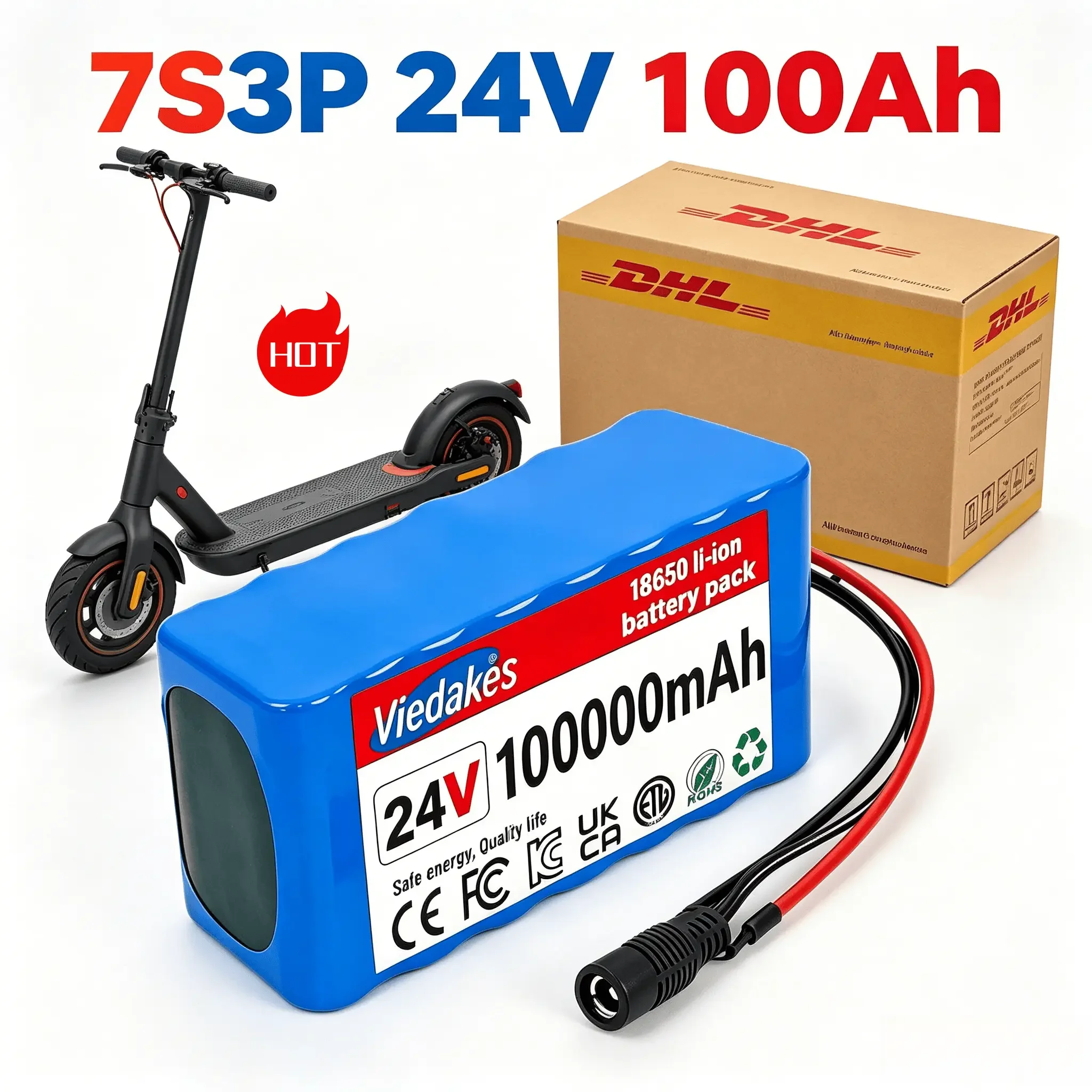 24V 7S3P 21700 Li-Ion Battery Pack Lithium Batteries for Electric Motor Bicycle Ebike Sccooter Toys Drill With 2A Charger
24V 7S3P 21700 Li-Ion Battery Pack Lithium Batteries for Electric Motor Bicycle Ebike Sccooter Toys Drill With 2A Charger