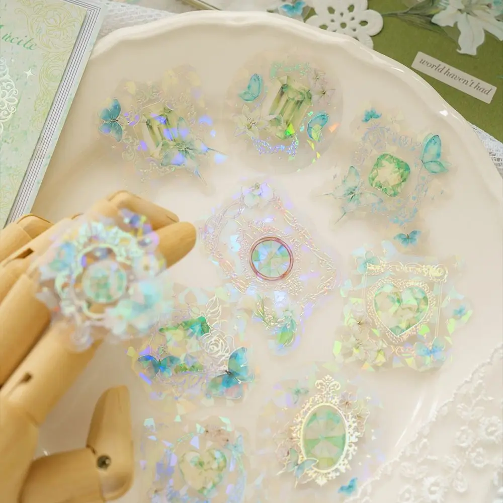 DIY Crafts Galaxy Garden Sticker Decorative Aesthetic Holographic Laser Sticker Handmade Shiny Ice Crystal Collage Decals
DIY Crafts Galaxy Garden Sticker Decorative Aesthetic Holographic Laser Sticker Handmade Shiny Ice Crystal Collage Decals