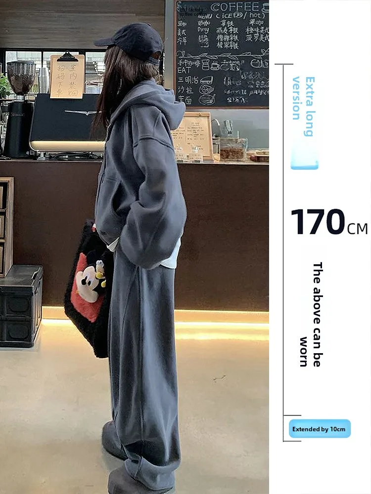 Women's Winter Warmth Resistance Sport Sle Fce Sweatirt Set Long Version Two-Piece Suit Anti-Cold Sweatpants Casual Wear
Women's Winter Warmth Resistance Sport Sle Fce Sweatirt Set Long Version Two-Piece Suit Anti-Cold Sweatpants Casual Wear