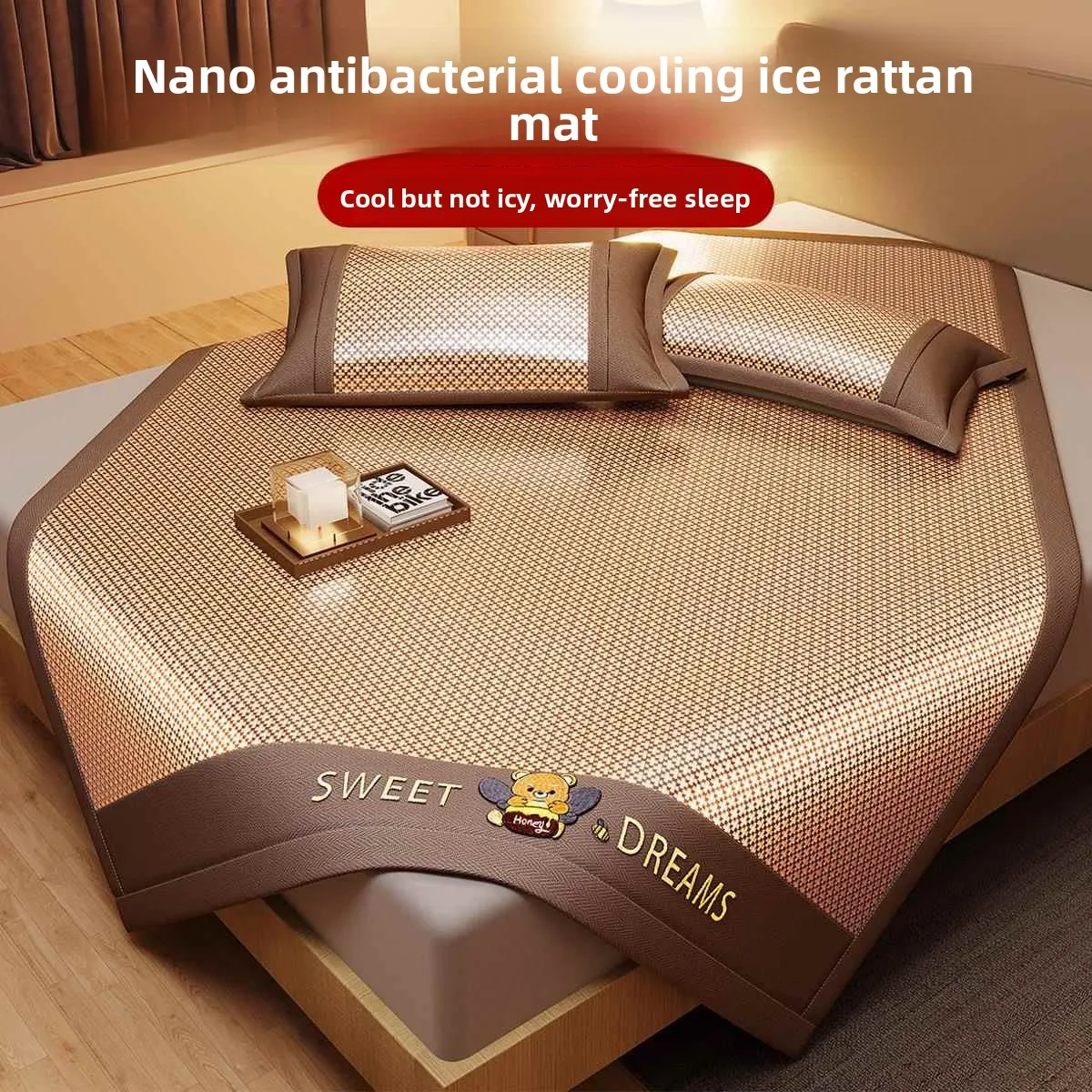 New Summer Ice Silk Vine Mat Cooling Pad Washable Student Dormitory Single Bed Canopy Bamboo Mat Foldable Double-Sided Woven
New Summer Ice Silk Vine Mat Cooling Pad Washable Student Dormitory Single Bed Canopy Bamboo Mat Foldable Double-Sided Woven