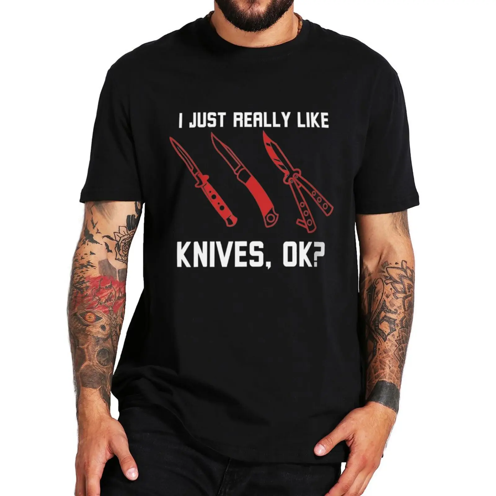 Мужская футболка teeshirt «I Just Like Knives», Винтажная футболка с коротким рукавом для влюбленных, Повседневная хлопковая летняя футболка унисекс
Мужская футболка teeshirt «I Just Like Knives», Винтажная футболка с коротким рукавом для влюбленных, Повседневная хлопковая летняя футболка унисекс