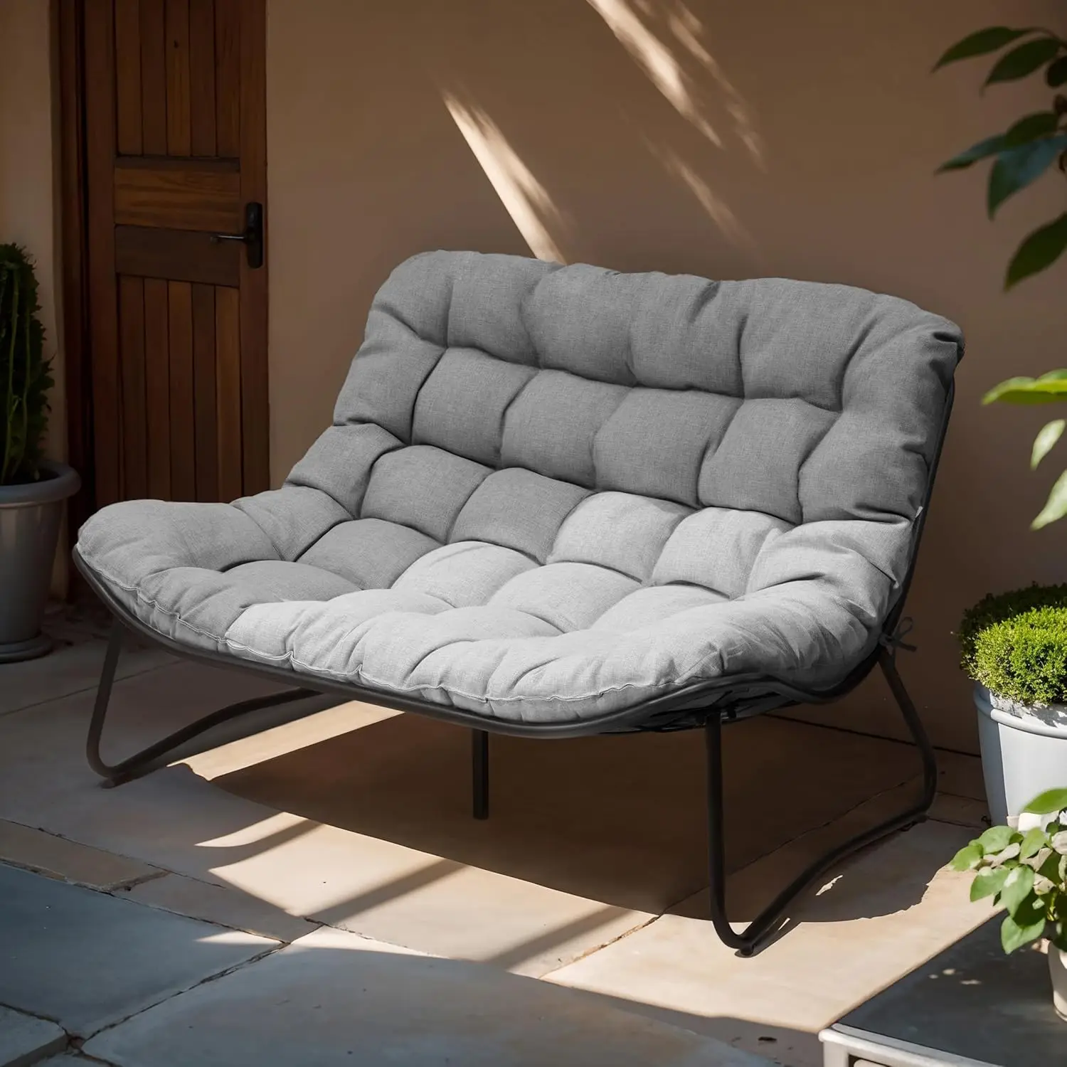 Outdoor Loveseat, 2-Seat Sofa with Soft Cushion, All-Weather Outdoor Couch Patio Furniture for Balcony, Poolside, Backyard, Porc
Outdoor Loveseat, 2-Seat Sofa with Soft Cushion, All-Weather Outdoor Couch Patio Furniture for Balcony, Poolside, Backyard, Porc