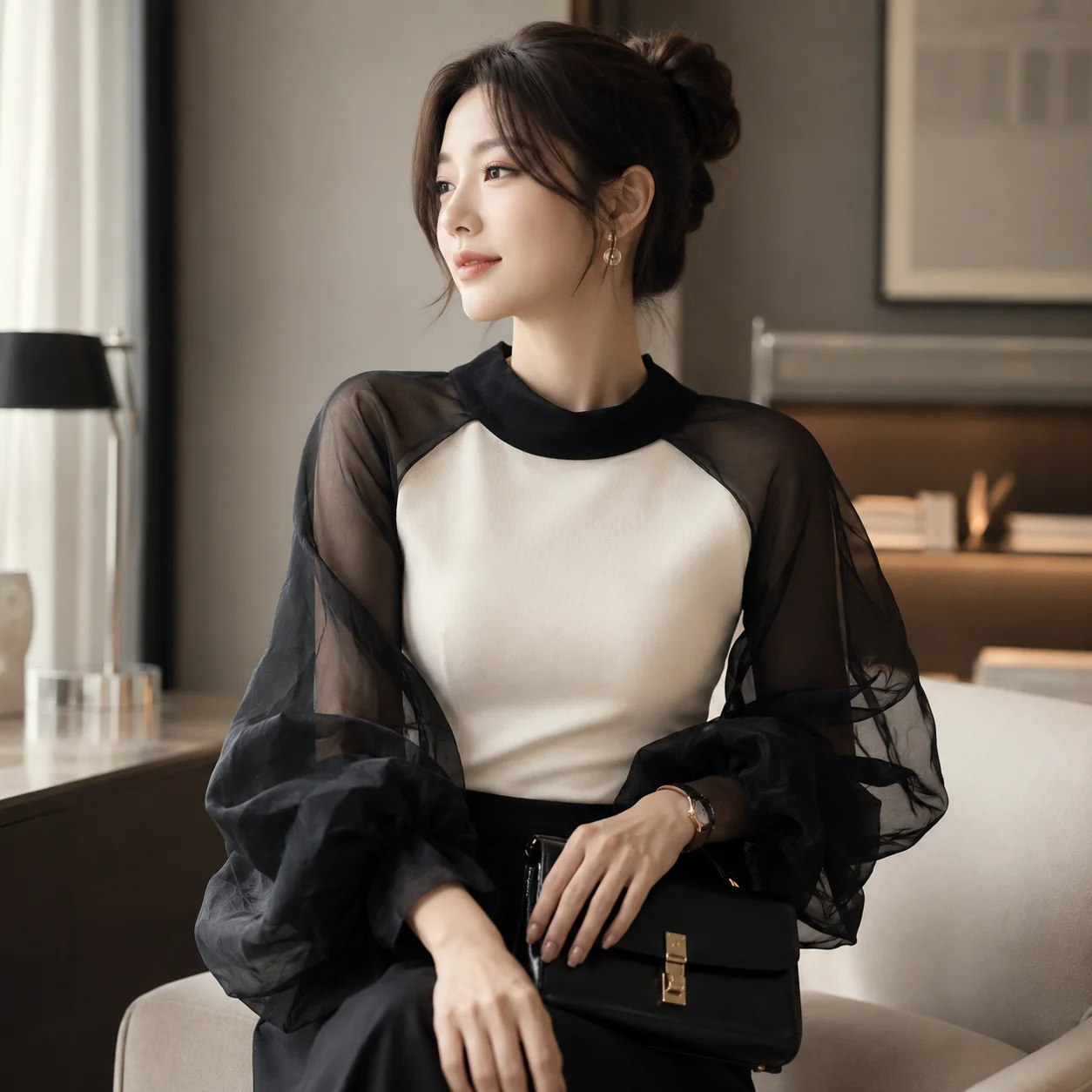 Elegant Puffy Bridal Sleeves Transparent High Neck Evening Prom Cape Ruffles Lantern Sleeve Bride Shawl Sleeve Party Accessories
Elegant Puffy Bridal Sleeves Transparent High Neck Evening Prom Cape Ruffles Lantern Sleeve Bride Shawl Sleeve Party Accessories