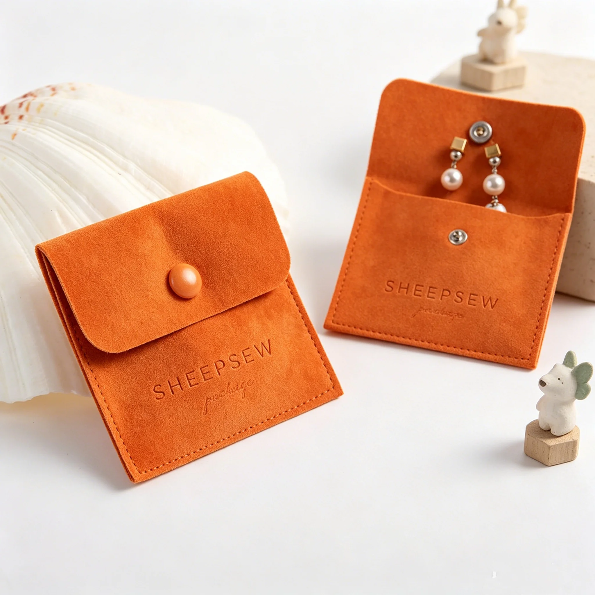 SHEEPSEW Small Luxury Microfiber Suede Necklace Packaging with Button Jewelry Pouch
SHEEPSEW Small Luxury Microfiber Suede Necklace Packaging with Button Jewelry Pouch