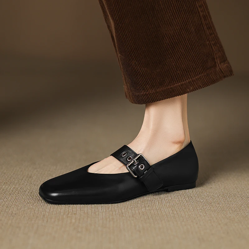 2025 Women Flats Shoes New Genuine Leather Woman Spring Ballet Casual Shoes Buckle Loafers Round Toe Ladies Large Size 34-43
2025 Women Flats Shoes New Genuine Leather Woman Spring Ballet Casual Shoes Buckle Loafers Round Toe Ladies Large Size 34-43