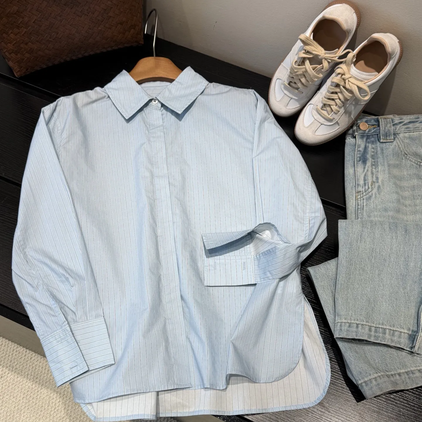 Pure Cotton Striped Shirt with Belt Long Sleeve Turn-down Collar Women's Summer Fashion Casual Wear Comfortable Breathable
Pure Cotton Striped Shirt with Belt Long Sleeve Turn-down Collar Women's Summer Fashion Casual Wear Comfortable Breathable