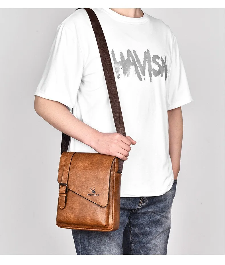 Men's Retro Casual Crossbody Bag Large Capacity Tote Bag Versatile Diagonal Hanging Bag Japanese Style Single Shoulder Bag Men's Retro Casual Crossbody Bag Large Capacity Tote Bag Versatile Diagonal Hanging Bag Japanese Style Single Shoulder Bag