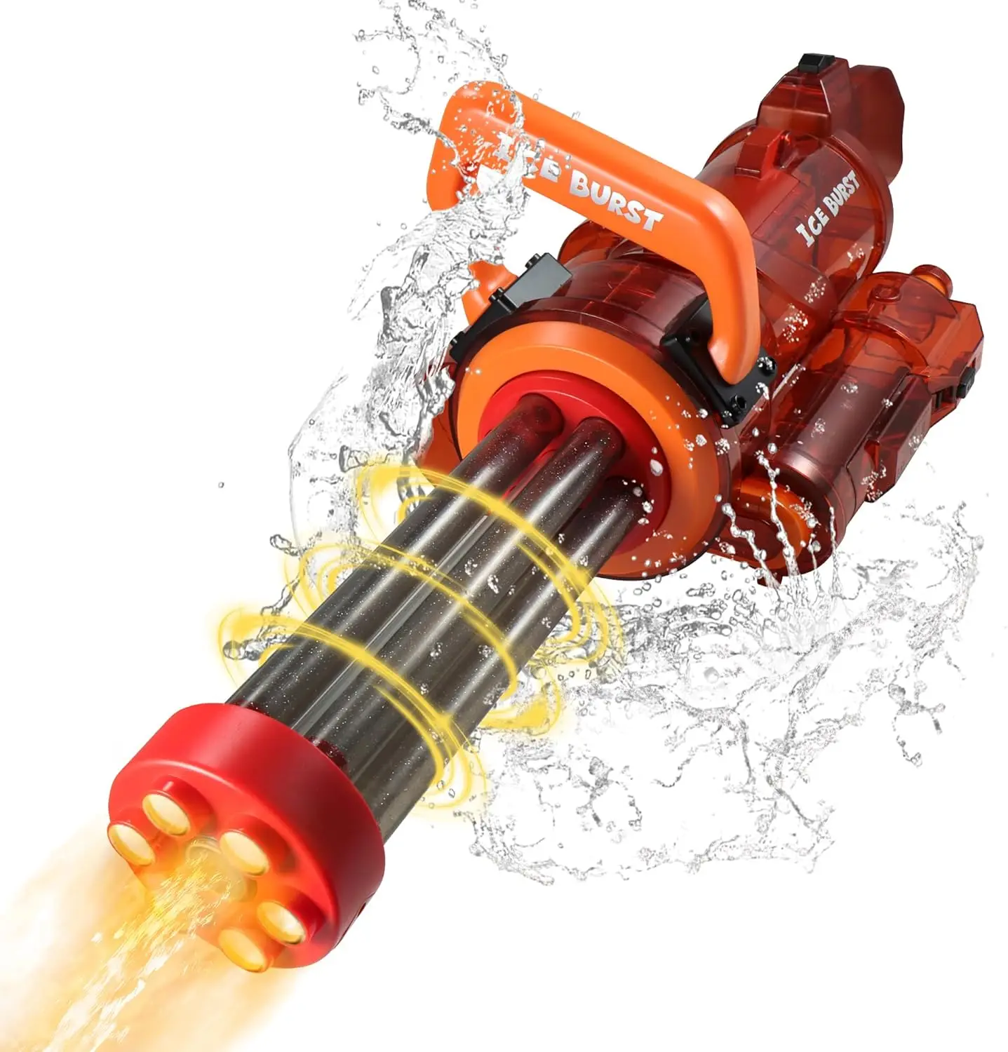 Electric Water Gun with Rotating Barrel, LED Light, Backpack & Tank, 28-32ft Range for Outdoor Pool Play (Orange)
Electric Water Gun with Rotating Barrel, LED Light, Backpack & Tank, 28-32ft Range for Outdoor Pool Play (Orange)