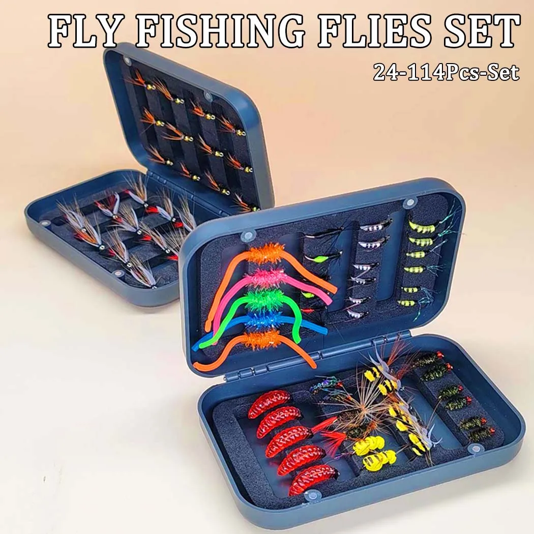24 шт.-114 шт./кор., набор сухих и влажных мушек для ловли нахлыстом, нимфы, шерстяные баггеры, мушки для приманки для форели/карпа/воблего и т. д.
24 шт.-114 шт./кор., набор сухих и влажных мушек для ловли нахлыстом, нимфы, шерстяные баггеры, мушки для приманки для форели/карпа/воблего и т. д.