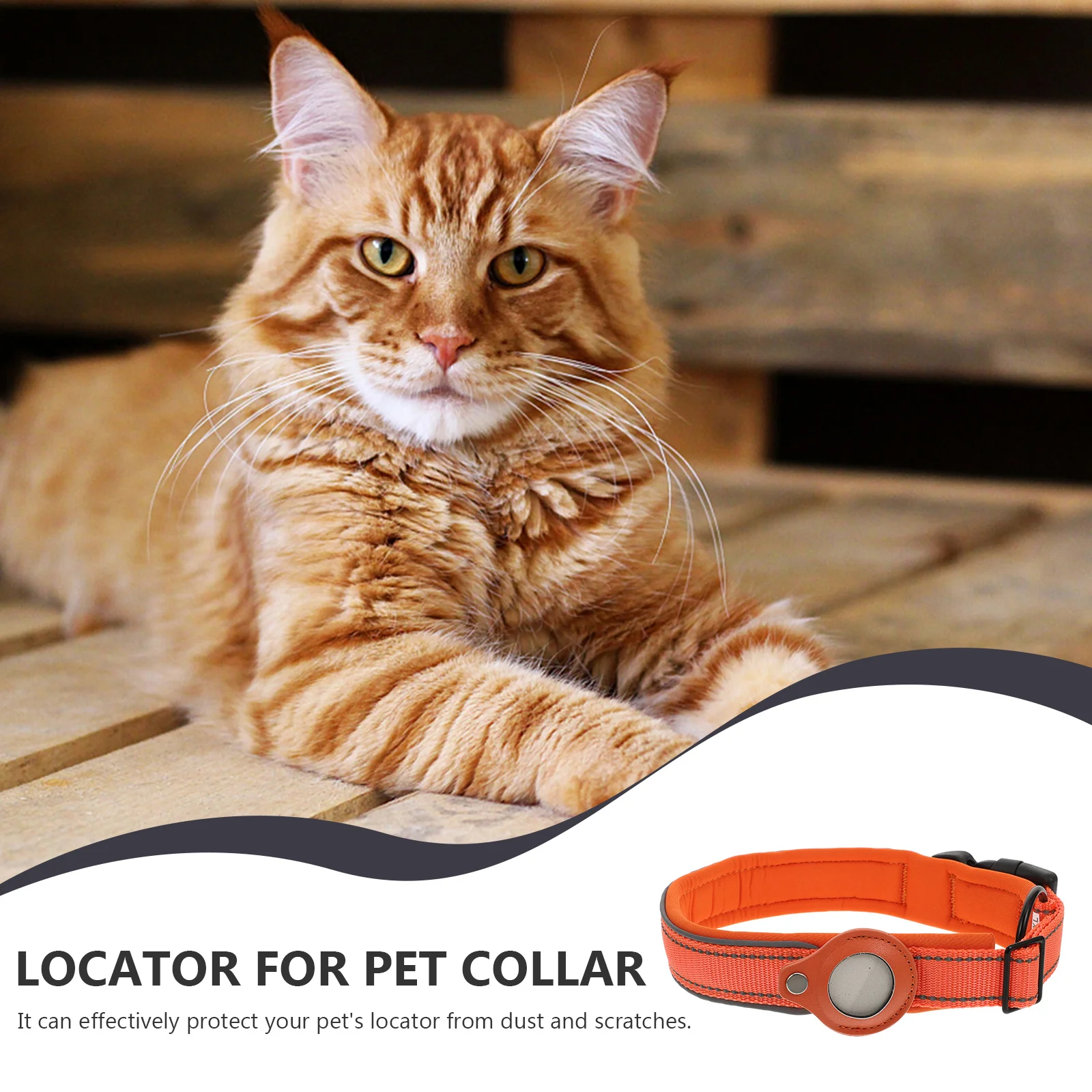 Pet Positioning Collar Adjustable Air Tag. Holder for Protective Case Orange Fitness
Pet Positioning Collar Adjustable Air Tag. Holder for Protective Case Orange Fitness