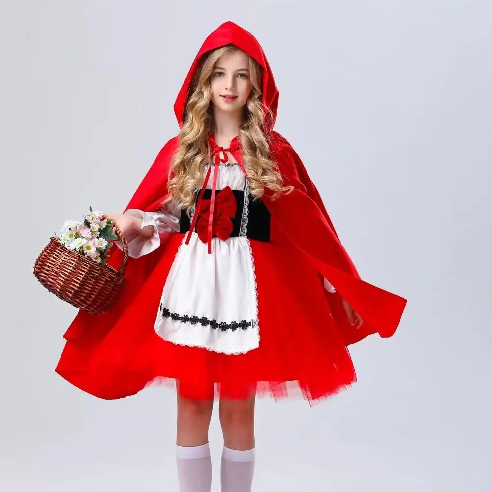 Children's Little Red Riding Hood Cosplay Costume Complete Outfit with Hood for Halloween Party
Children's Little Red Riding Hood Cosplay Costume Complete Outfit with Hood for Halloween Party