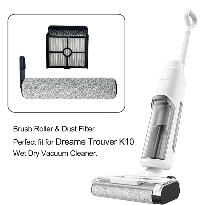 KYCOR-Brush Roller And Filter Kit For DREAME Trouver K10 & K10 Pro Wet Dry Cordless Vacuum Cleaner Replacement Parts
KYCOR-Brush Roller And Filter Kit For DREAME Trouver K10 & K10 Pro Wet Dry Cordless Vacuum Cleaner Replacement Parts