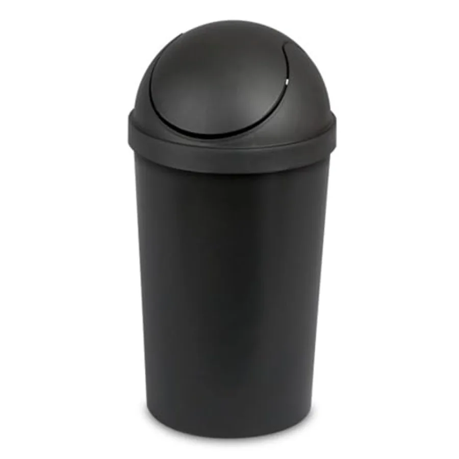 Sterilite 6 Pack SwingTop Wastebasket, Round Trash Can w/Swing Top Lid 3 Gallon, Black
Sterilite 6 Pack SwingTop Wastebasket, Round Trash Can w/Swing Top Lid 3 Gallon, Black