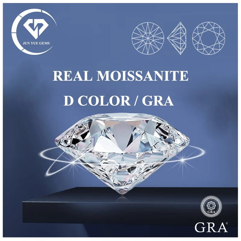Real Moissanite Stone with Certificate D Color 0.1-12.0ct VVS1 3EX Lab Diamonds Loose Gemstones Pass Tester with GRA Report
Real Moissanite Stone with Certificate D Color 0.1-12.0ct VVS1 3EX Lab Diamonds Loose Gemstones Pass Tester with GRA Report