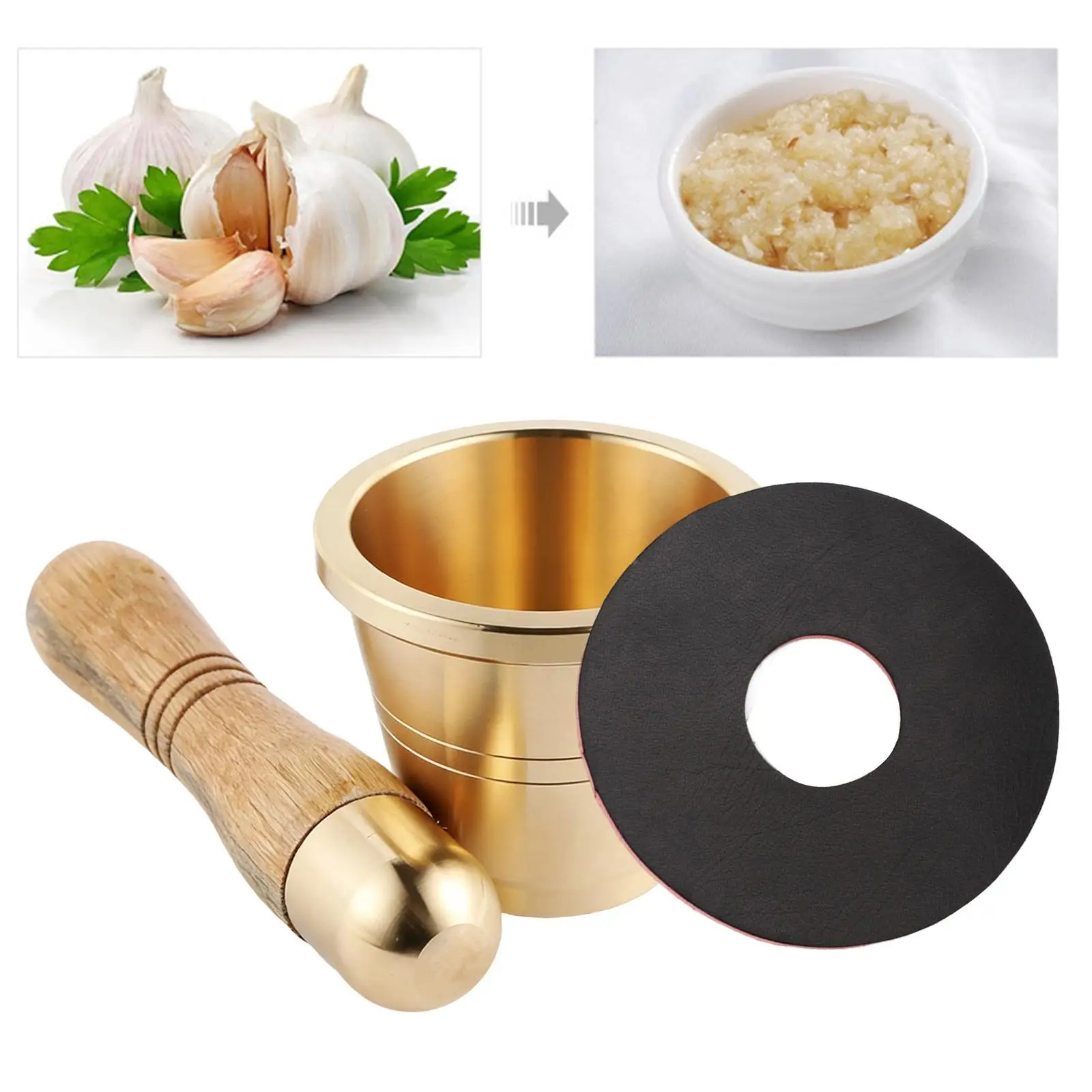 Tiny Mortar Pestle Set Metal Gold Spice Crusher Bowl for Classic Chinese Home Cooking Grinding
Tiny Mortar Pestle Set Metal Gold Spice Crusher Bowl for Classic Chinese Home Cooking Grinding