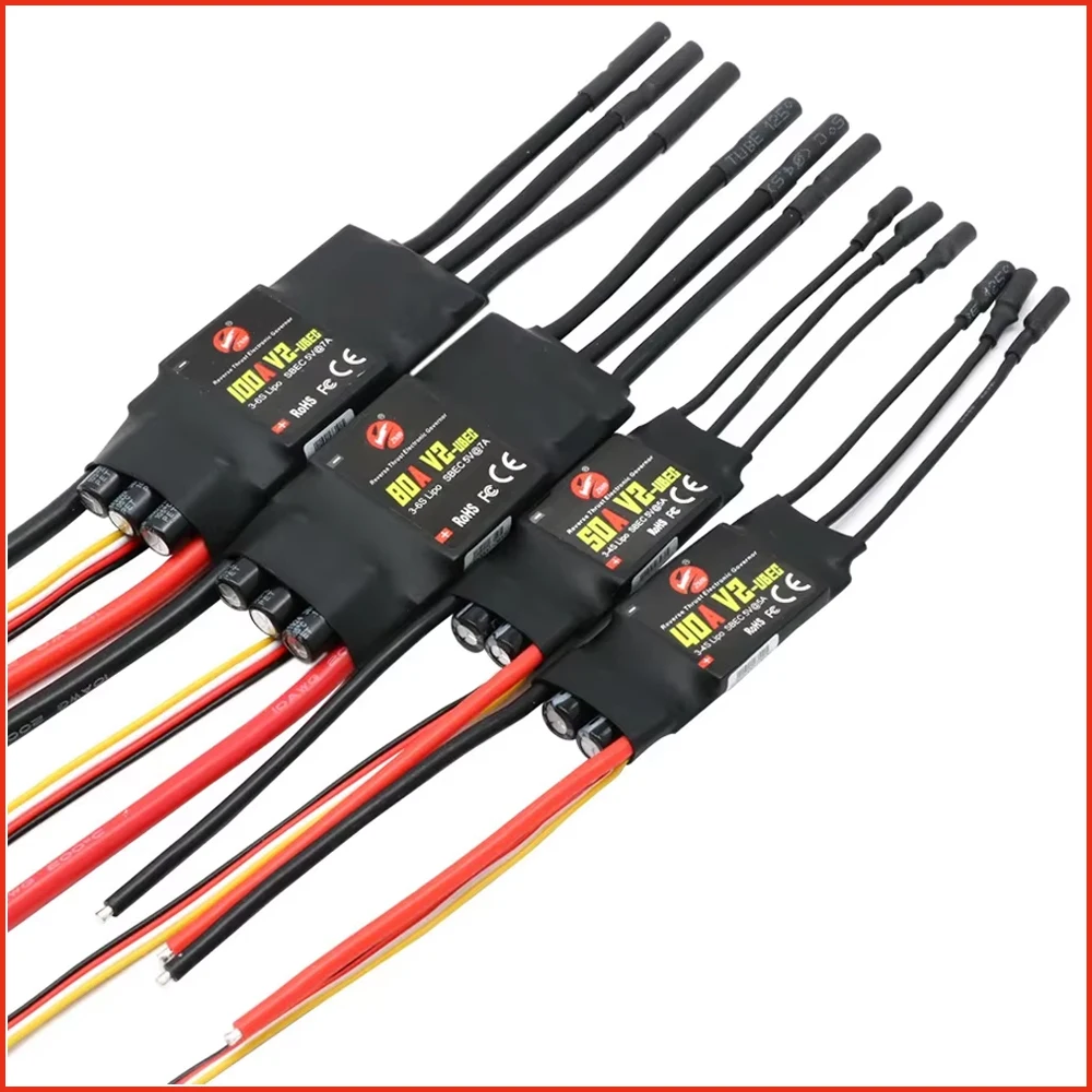 ZMR 40A 50A 80A 100A V2 3-6S Brushless ESC Speed Controller With BEC/UBEC Output For RC Quadcopter Multirotor Parts Toy
ZMR 40A 50A 80A 100A V2 3-6S Brushless ESC Speed Controller With BEC/UBEC Output For RC Quadcopter Multirotor Parts Toy