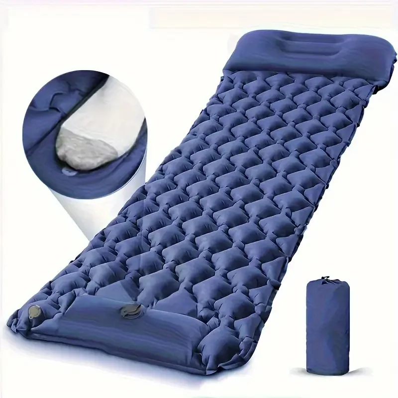 1pc Ultralight Inflatable Sleeping Pad with Pillow,Built-in Foot Pump,Compact for Camping Backpacking Hiking Traveling Tent
1pc Ultralight Inflatable Sleeping Pad with Pillow,Built-in Foot Pump,Compact for Camping Backpacking Hiking Traveling Tent