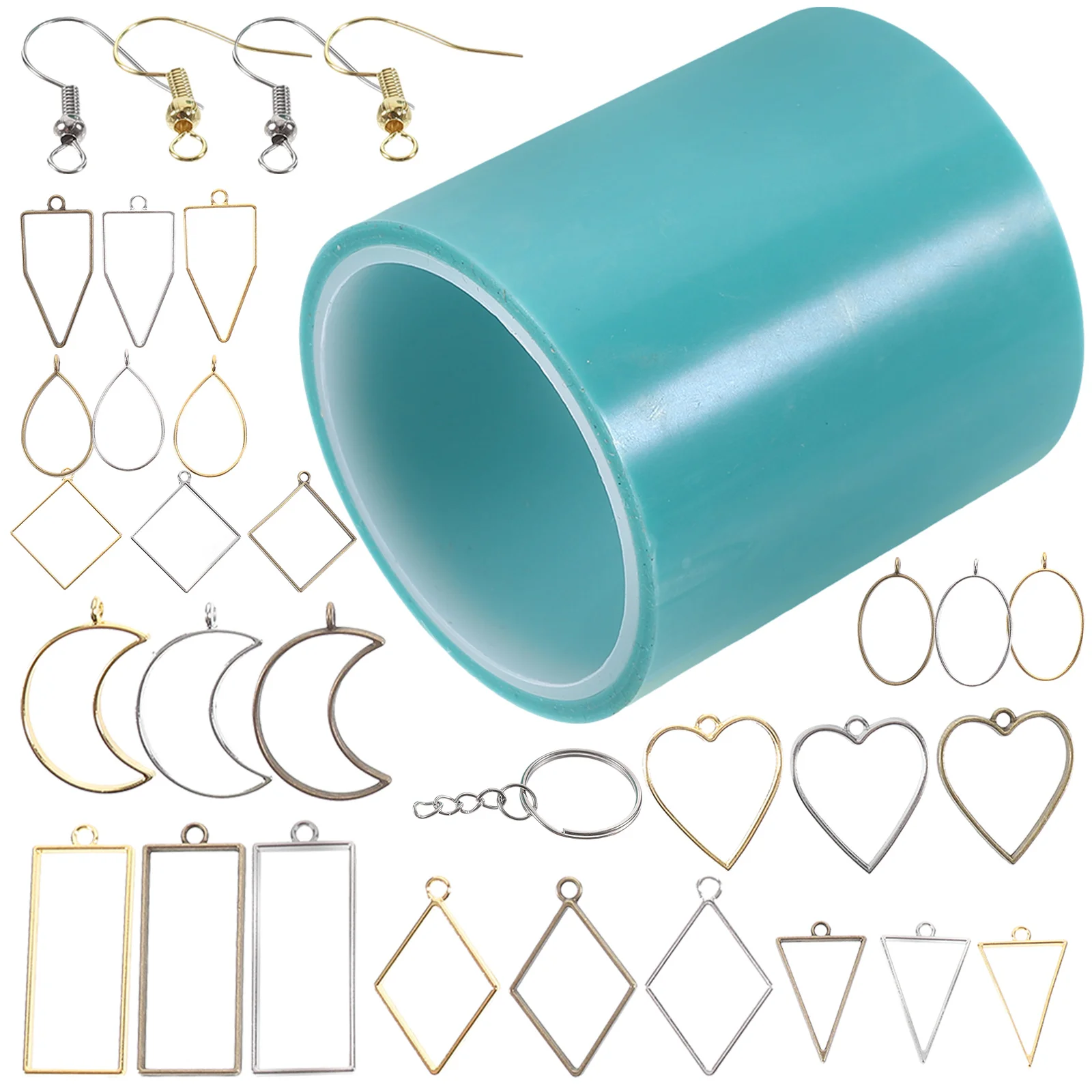 55pcs Metal Frame Tape For Jewelry Making Resin Earring Bezels Crafts Pendant Diy Charms Geometric Shape Lightweight Sturdy 
55pcs Metal Frame Tape For Jewelry Making Resin Earring Bezels Crafts Pendant Diy Charms Geometric Shape Lightweight Sturdy