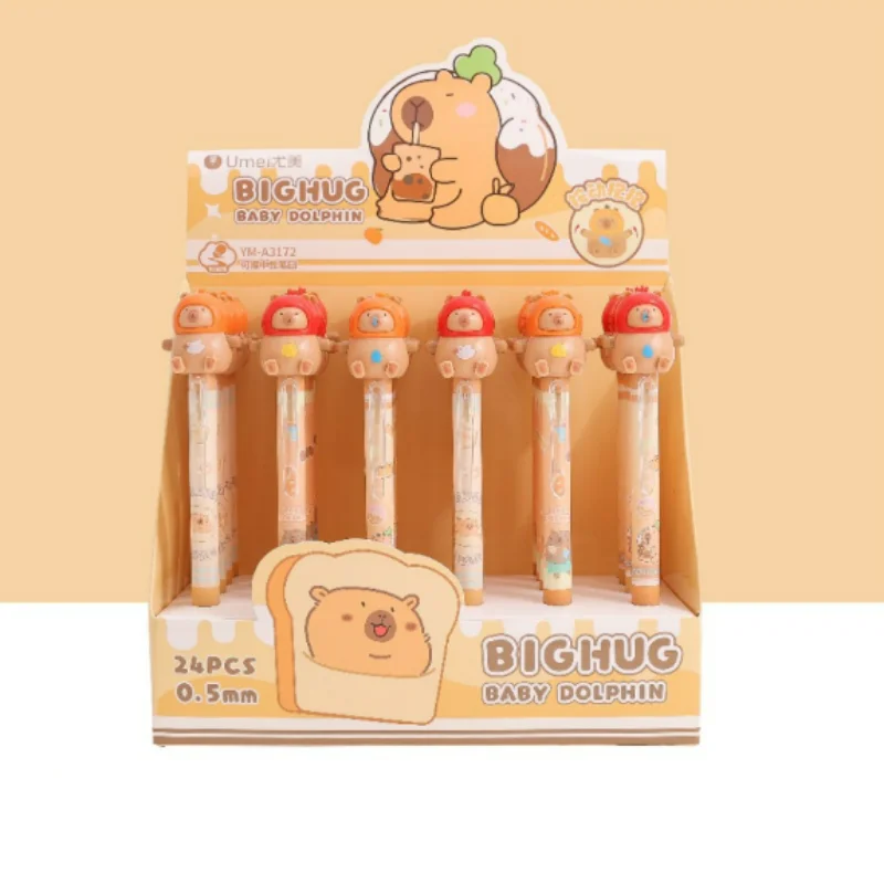 24pcs/lot Kawaii Capybara Erasable Gel Pen Cute 0.5mm Blue Ink Signature Pens Office School Supplies
24pcs/lot Kawaii Capybara Erasable Gel Pen Cute 0.5mm Blue Ink Signature Pens Office School Supplies