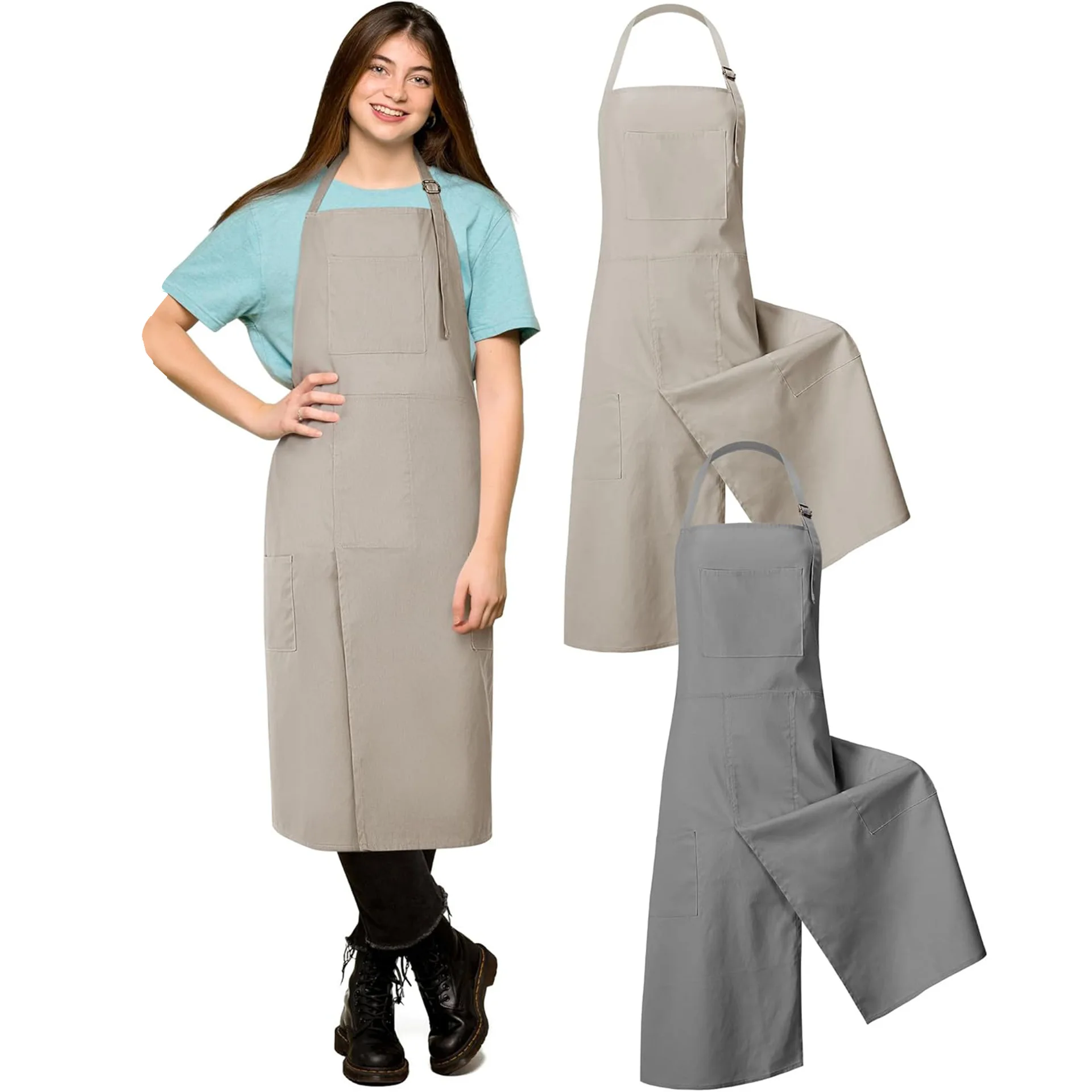Hanging Neck Canvas Split Leg Apron - Long Tie Workwear for Pottery Painting Restaurant, Waterproof Oil-proof Stain-resistant wi
Hanging Neck Canvas Split Leg Apron - Long Tie Workwear for Pottery Painting Restaurant, Waterproof Oil-proof Stain-resistant wi